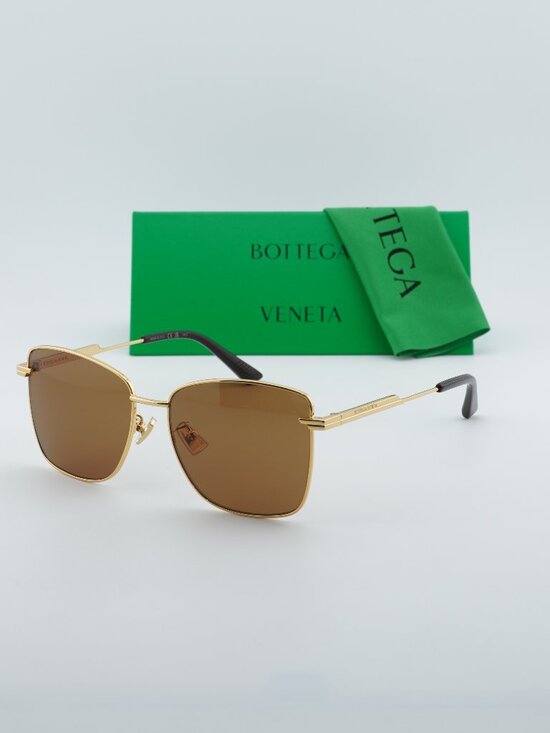 Bottega Veneta BV1237S 002 Square Sunglasses - Gold\\Brown main image 5